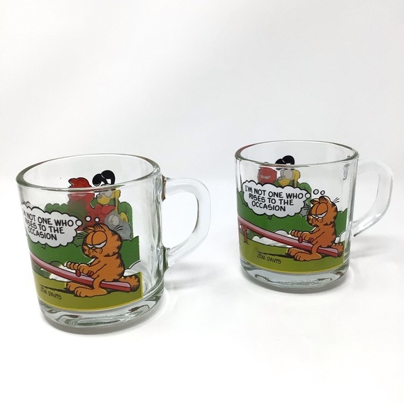 GARFIELD Characters " I'M NOT ONE WHO RISES TO THE OCCASION" Set of 2 - Picture 3 of 8